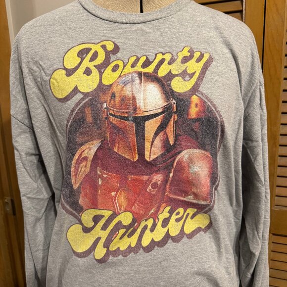 Star Wars Other - Star Wars The Mandalorian Gray Long-Sleeved T-Shirt Men's/Unisex XL